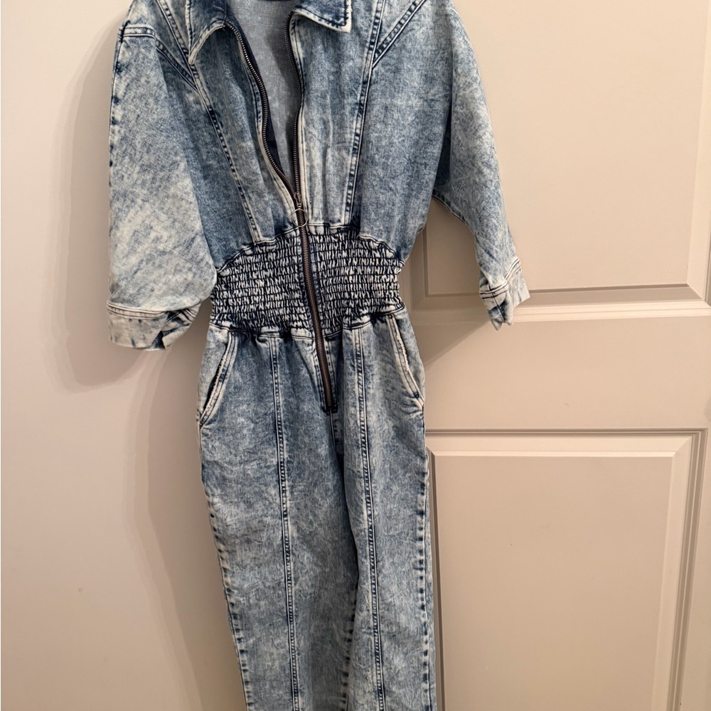 Retrofete Eti Blue Denim Jumpsuit - Picture 4 of 8